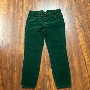 L’AGENCE green corduroy skinny pants